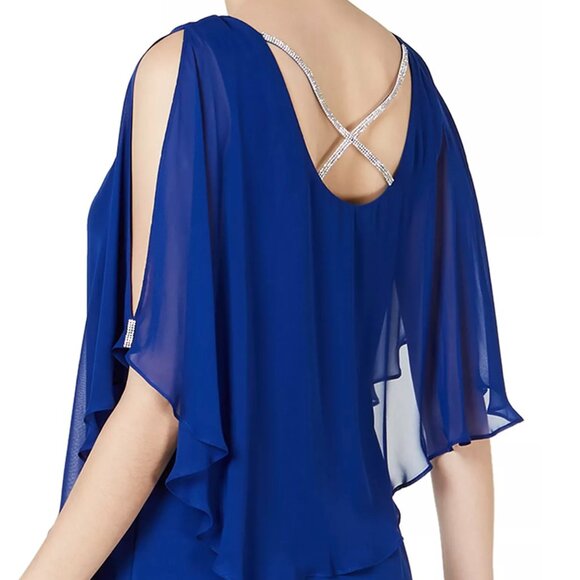 MSK Rhinestone-Trim Chiffon Popover Dress - Picture 4 of 6